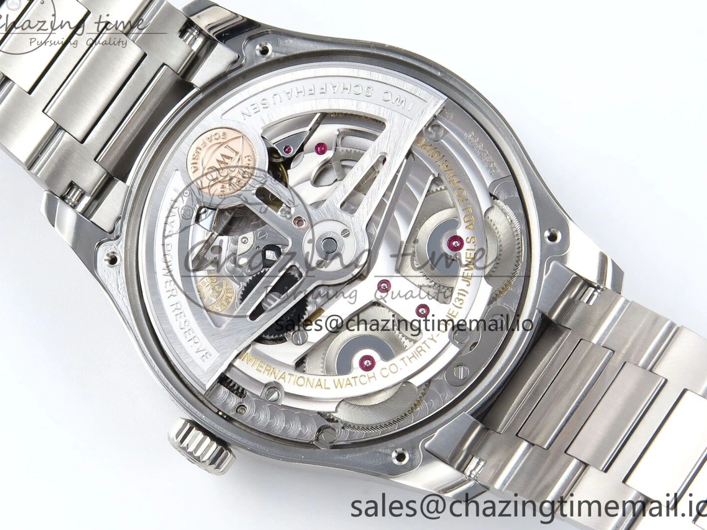 MIROTIME 0306 FashionForward Portugieser Auto IWC0562D APSF 1:1 Best Edition Light Blue Dial on SS Bracelet A 6994